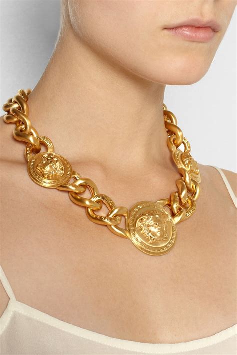 versace necklace for women|versace gold necklace.